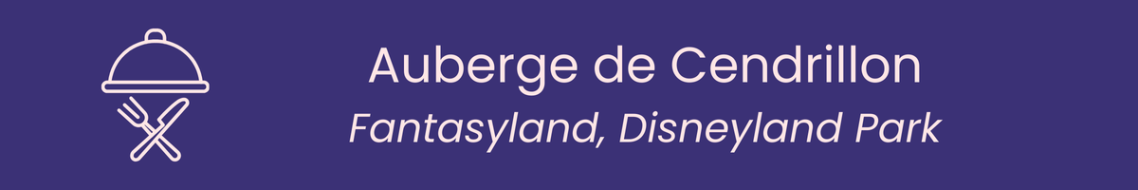 Logo for Auberge de Cendillon, located in Fantasyland, Disneyland Park.