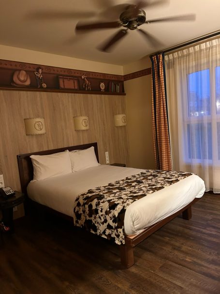Double bed double bed in a cowboy themed room
