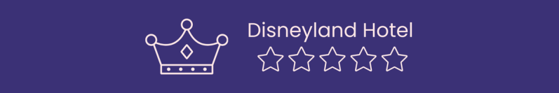 Crown logo and text for Disneyland Hotel, featuring five stars.