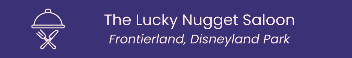 Signage for The Lucky Nugget Saloon at Disneyland Paris.