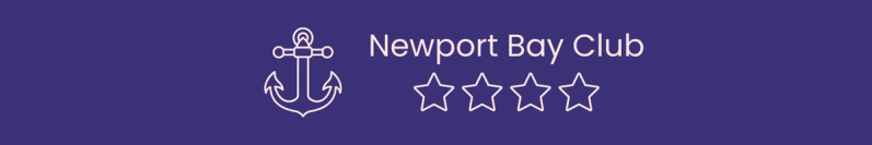 Anchor logo and text for Newport Bay Club Hotel, featuring four stars.