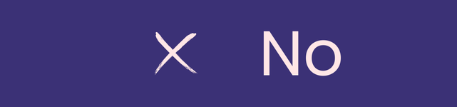 Clickable button with No and a cross